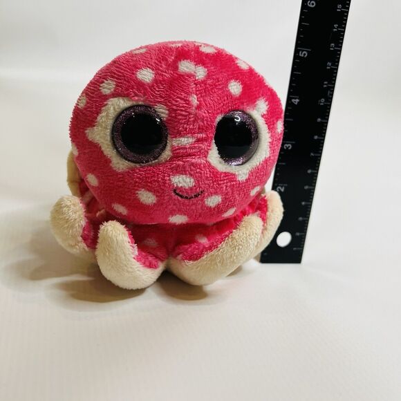 Ty Beanie Boos Ollie Pink Octopus Big Glitter Eyes Plush Stuffed Toy 6" - Picture 9 of 11